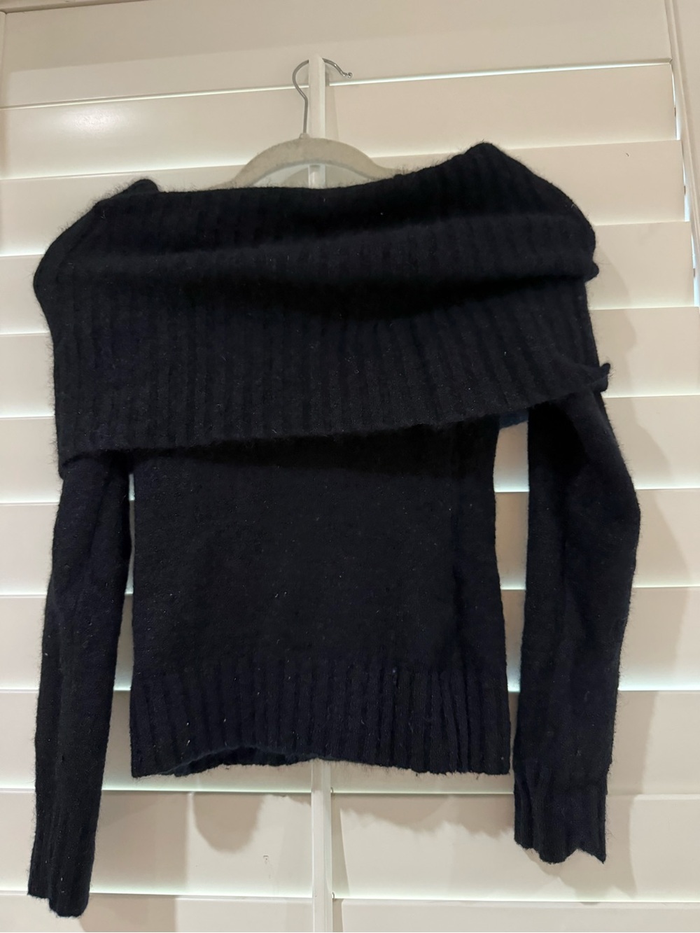 Bebe off the shoulder sweater, size S